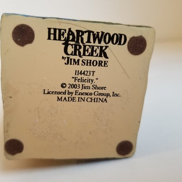 Jim Shore Heartwood Creek "Felicity" Cat Figure 114423T 2003 Retired Vintage - Picture 9 of 9